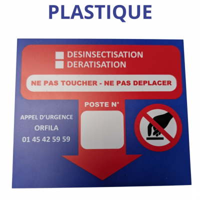 ÉTIQUETTES MURALES PLASTIQUES (x100)