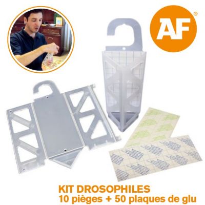 AF® 1/2 DIAMOND KIT DROSOPHILES 10 PIÈGES + 50 PLAQUES DE GLU