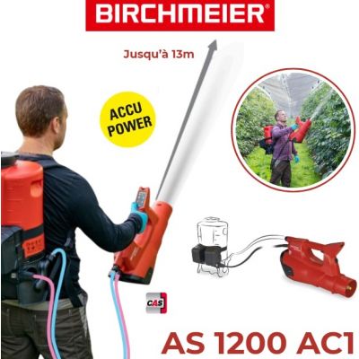 AS 1200 AC1 CAS V2 PULVÉRISATEUR SOUFFLEUR À BATTERIE (BLOC BATTERIE+CHARGEUR) BIRCHMEIER