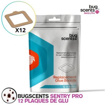 BUGSCENTS SENTRY PRO PLAQUES DE GLU (x12)