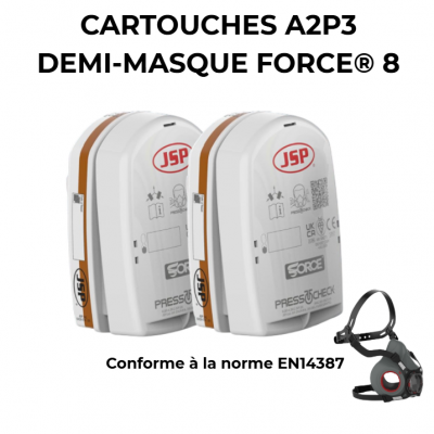 CARTOUCHES A2P3 POUR DEMI-MASQUE FORCE® 8 (x2)