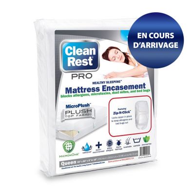 CLEANREST HOUSSE DE MATELAS OU SOMMIER ANTI-PUNAISES DE LIT 90X200X18 À 38CM 