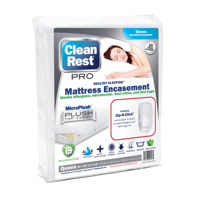 CLEANREST HOUSSE DE MATELAS OU SOMMIERS ANTI-PUNAISES DE LIT 90X190X18-38CM