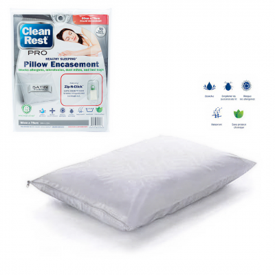 CLEANREST HOUSSE D'OREILLER ANTI-PUNAISES DE LIT 50X70CM