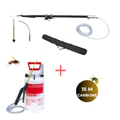 LANCE TÉLESCOPIQUE CARBONE GUÊPES FRELONS 15M + DR5 BIRCHMEIER