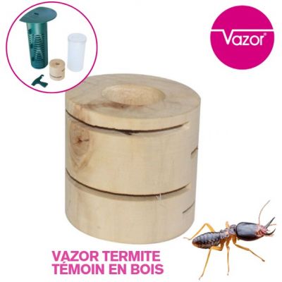 VAZOR® TERMITES TÉMOIN EN BOIS POUR STATION DE SOL